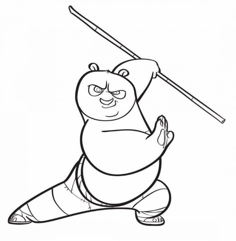 kung fu panda untuk mewarnai