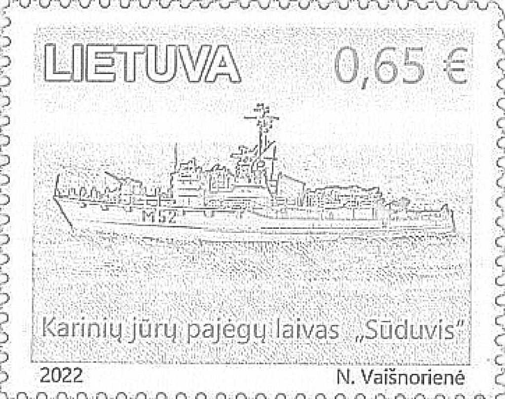 Vrak lodi poštovní známka do barvy