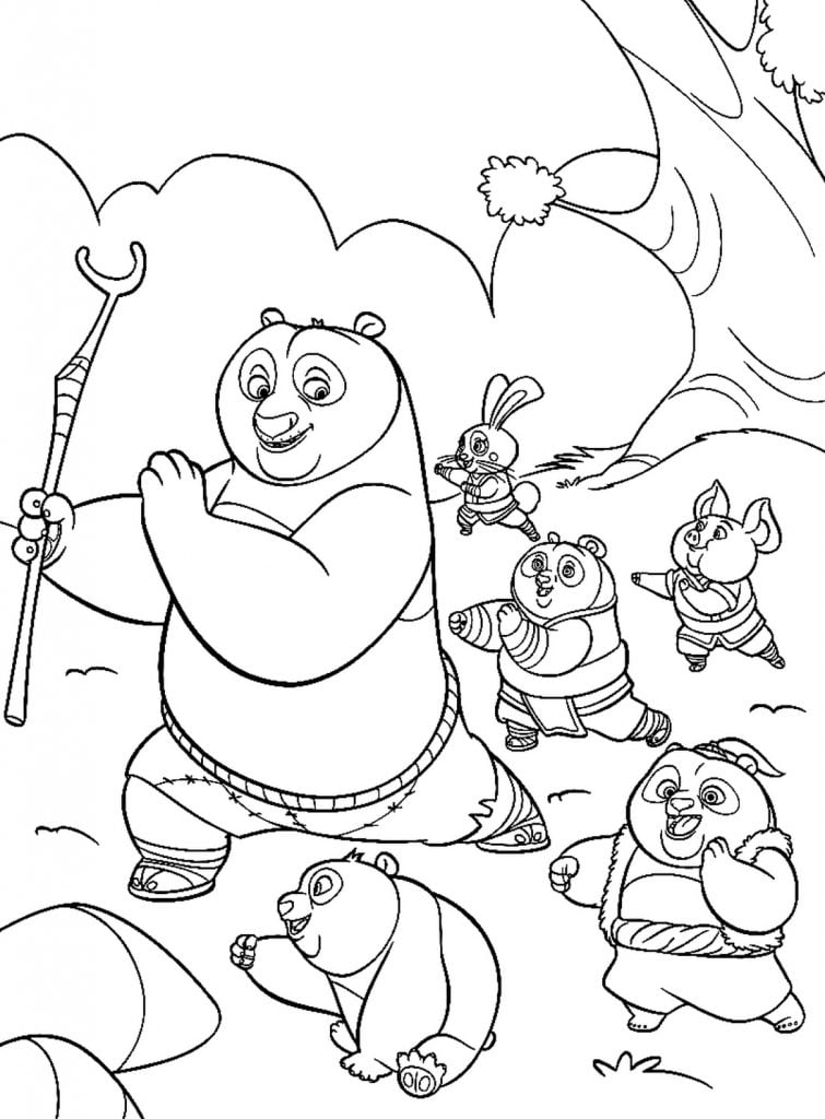 Kun fu panda sedang berlatih