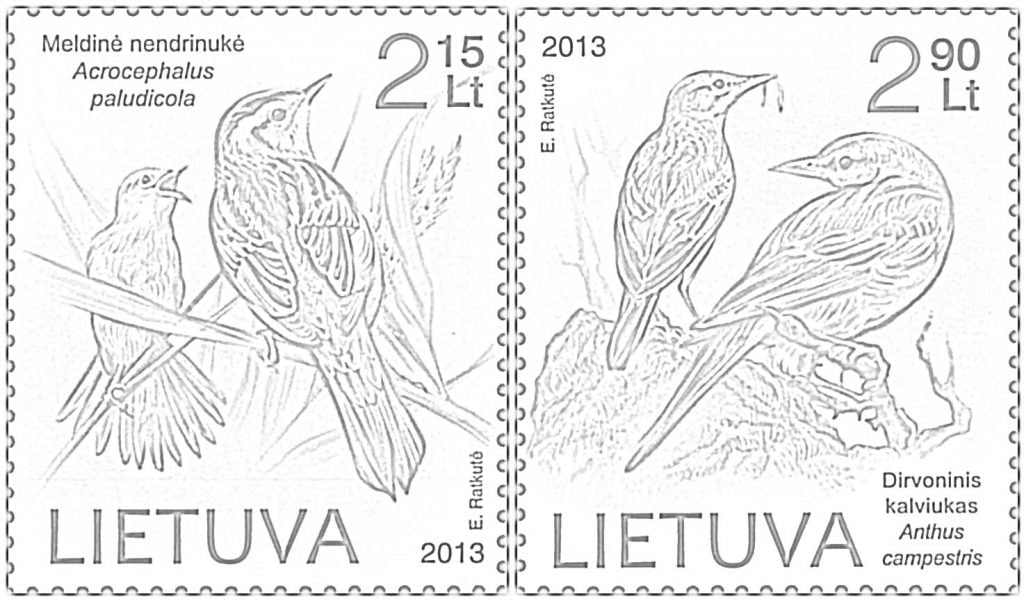 Litevští ptáci poštovní známka