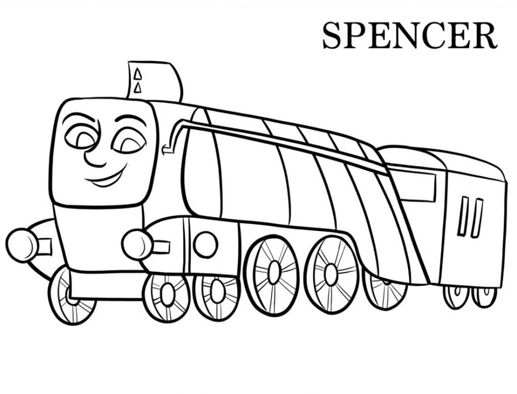coloriages train spencer