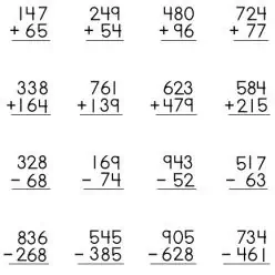 Composición de matemáticas para quinto grado.