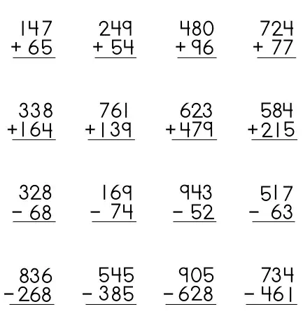 Composición de matemáticas para quinto grado.