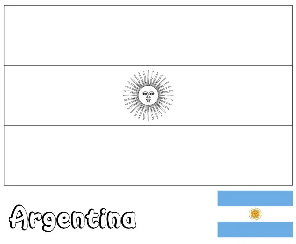 Flamuri i Argjentinës për ngjyrosje, Argjentinë