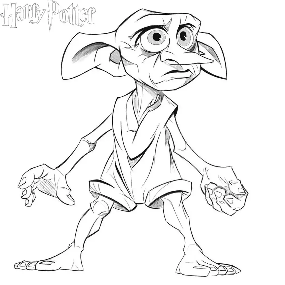 Dobby da colorir Harry Potter.