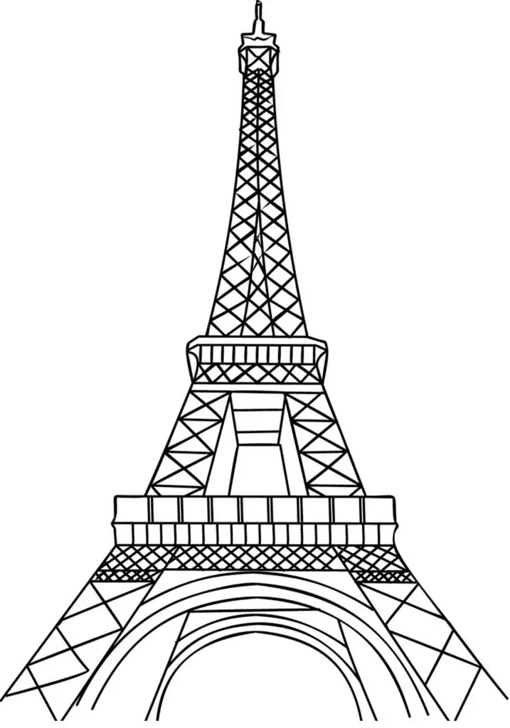 Torre Eiffel para colorear. gyakuyunyū