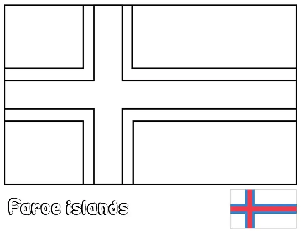 Flamuri i Ishujve Faroe për ngjyrosje