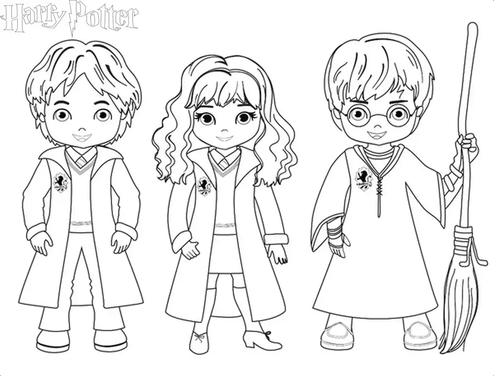 Crianças Harry Potter para colorir