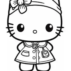 Hello Kitty dibujos para colorear para niños