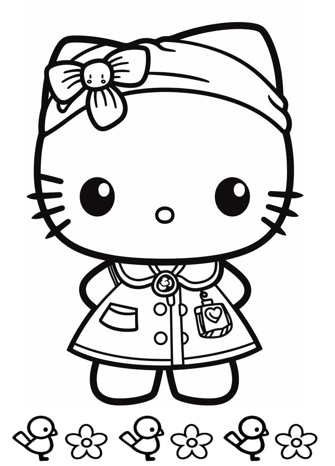 Hello Kitty untuk mewarnai 🎀 – PEPE.LT
