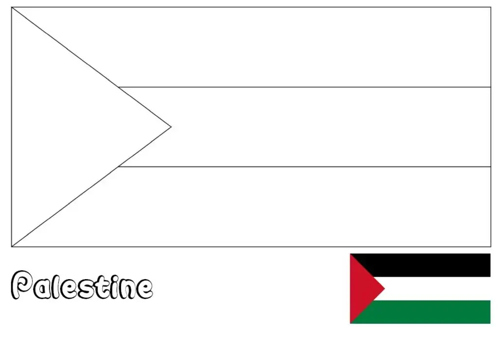 Flamuri palestinez për ngjyrosje, Palestinë