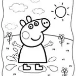 Gambar mewarnai Peppa pig