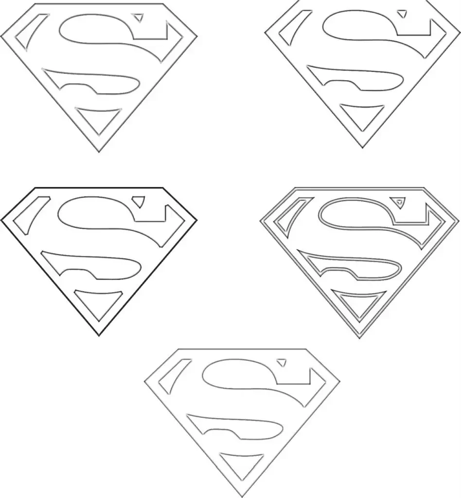 شعارات Superman ، رسم تلوين