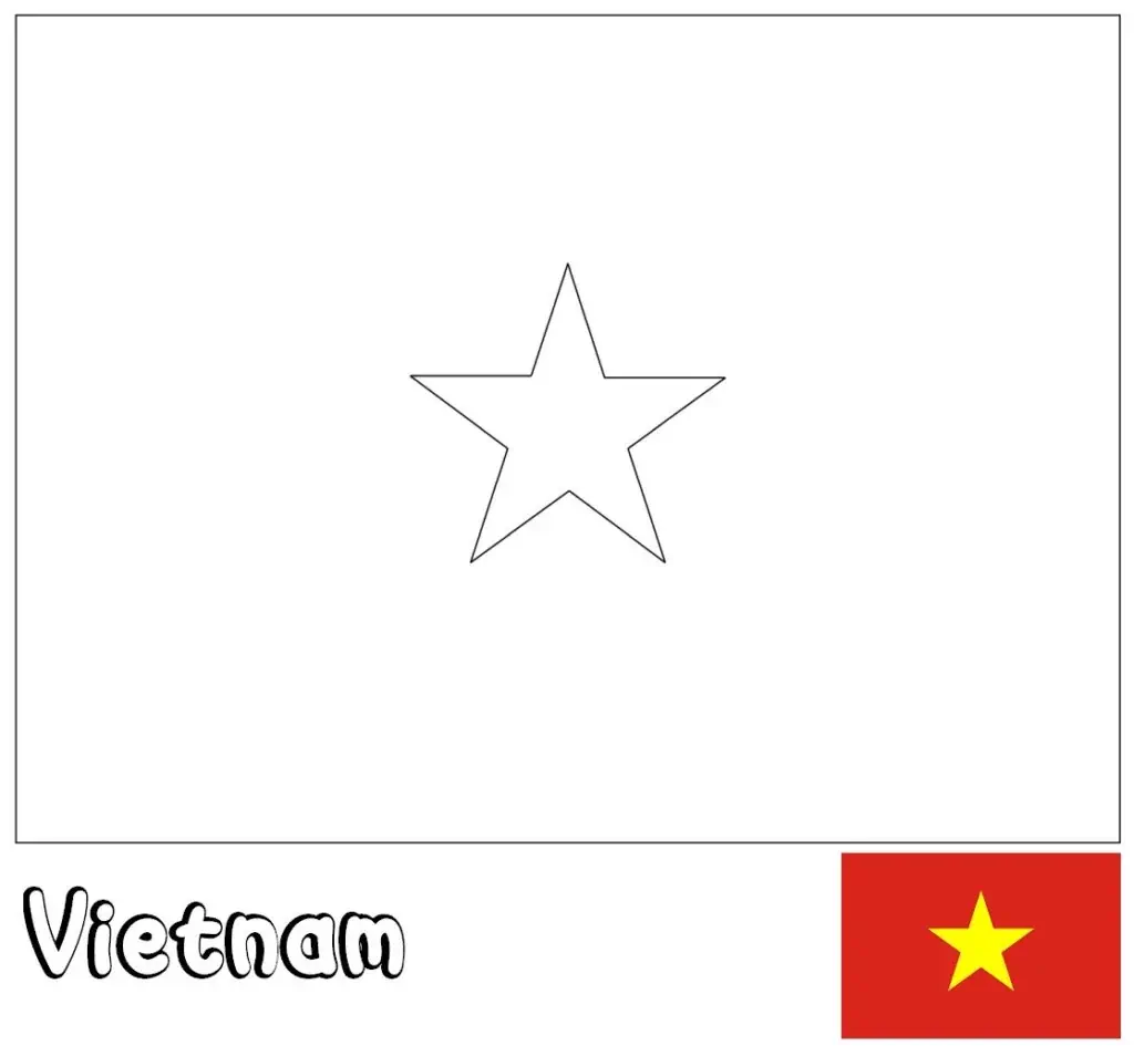 Flamuri i Vietnamit për ngjyrosje, Vietnam