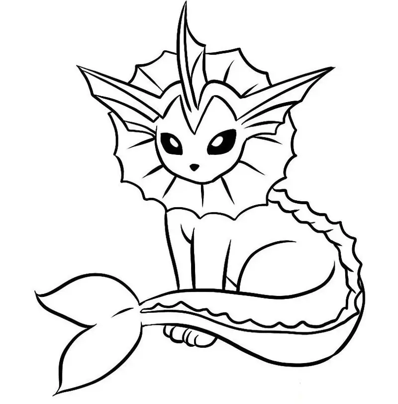 colorear vaporeon